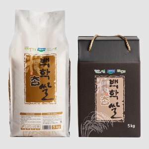 [2021년 햅쌀][선물용포장] 백학참쌀 백미 5kg /경기미/무료배송